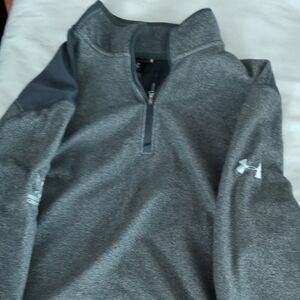 Under Armour Charcoal and Dark Gray Quarter-Zip Pullover